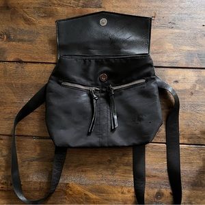 Black backpack purse